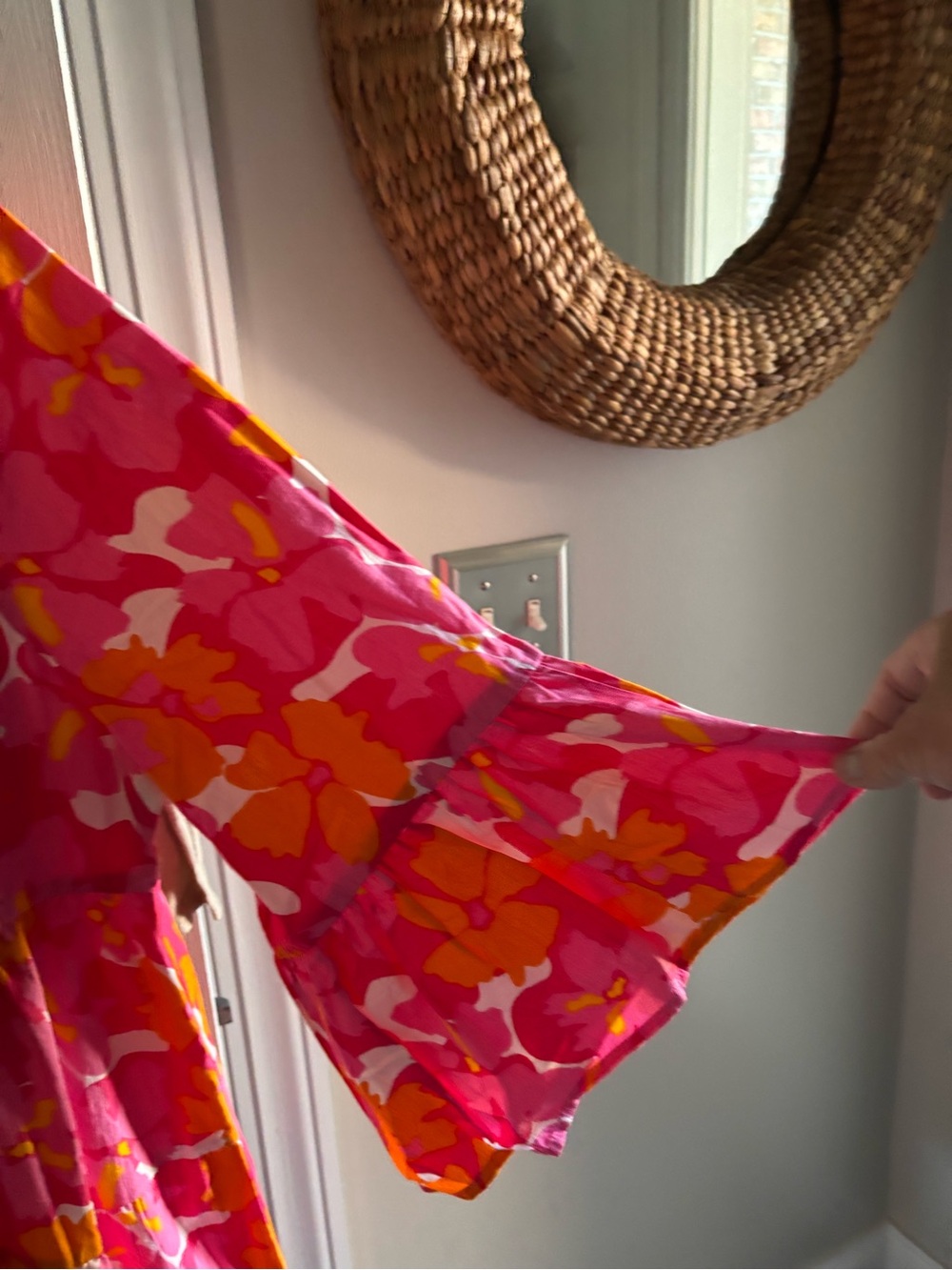 Ladies XL Charlie Paige Pink Orange Floral Dress